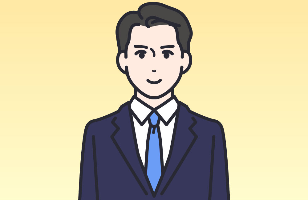 男性葬祭ディレクターのイメージ画像（イラスト）